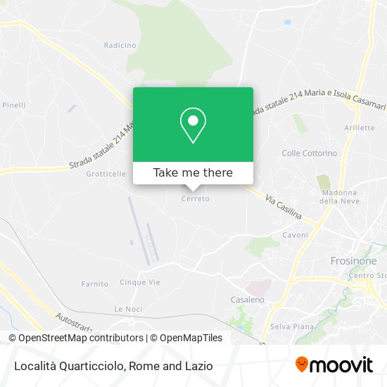 Località Quarticciolo map