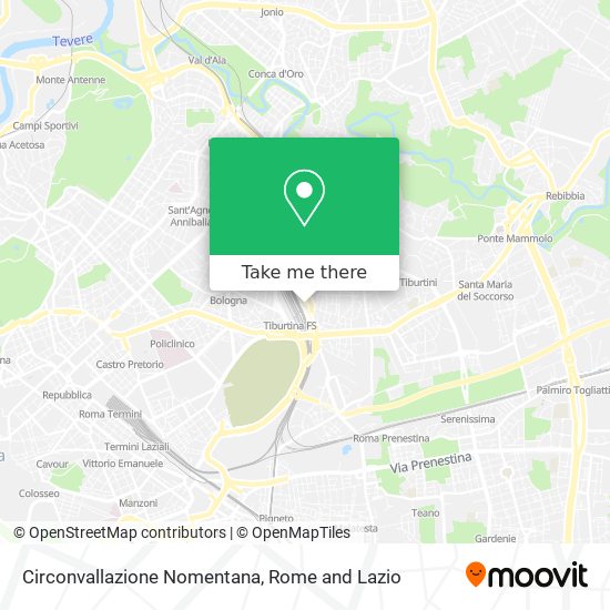 Circonvallazione Nomentana map