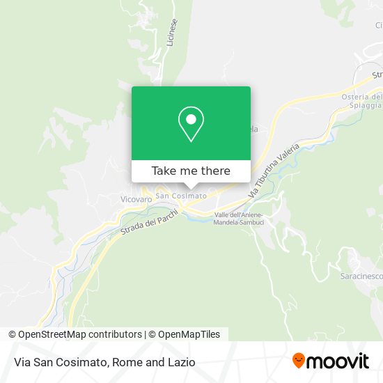 Via San Cosimato map