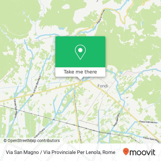 Via San Magno / Via Provinciale Per Lenola map