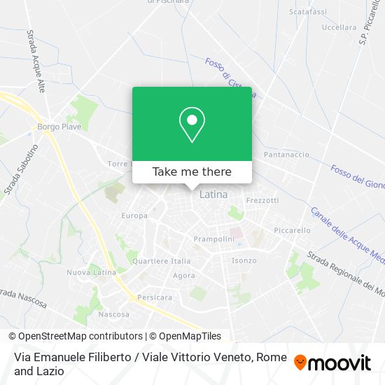 Via Emanuele Filiberto / Viale Vittorio Veneto map