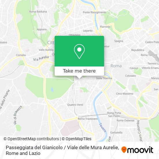 Passeggiata del Gianicolo / Viale delle Mura Aurelie map