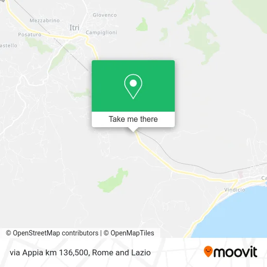 Appia Street Kilometer 136.500 map