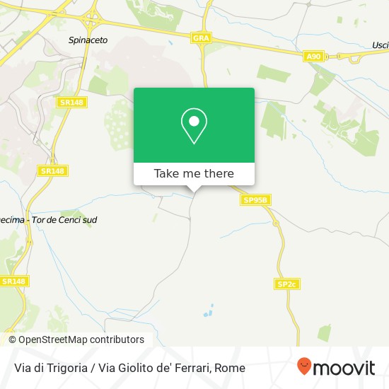 Via di Trigoria / Via Giolito de' Ferrari map