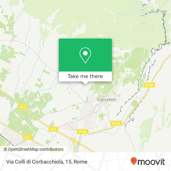 Via Colli di Corbacchiola, 15 map