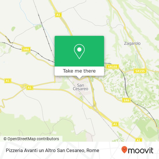 Pizzeria Avanti un Altro San Cesareo map