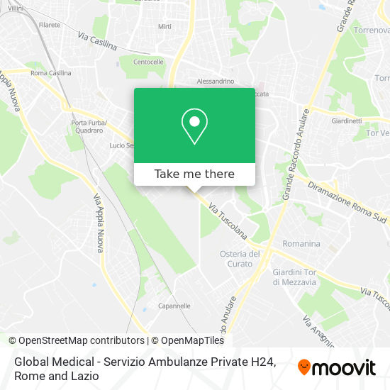 Global Medical - Servizio Ambulanze Private H24 map