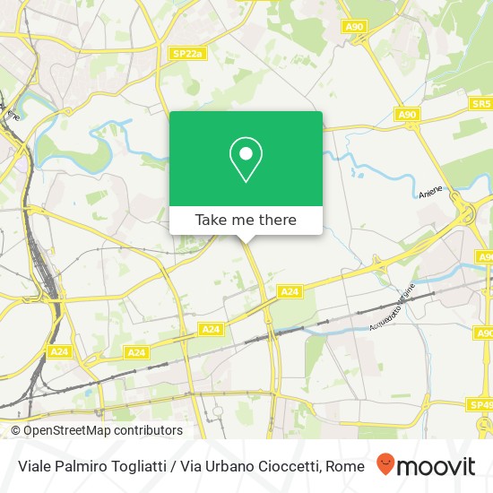 Viale Palmiro Togliatti / Via Urbano Cioccetti map