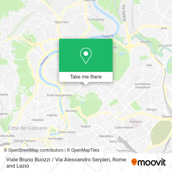 Bruno Buozzi Avenue / Alessandro Serpieri Street map
