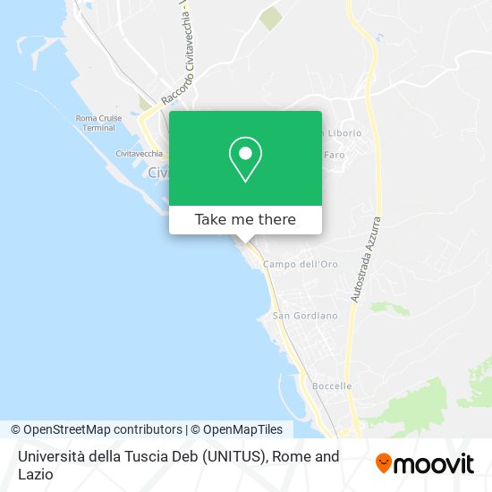 Università della Tuscia Deb (UNITUS) map