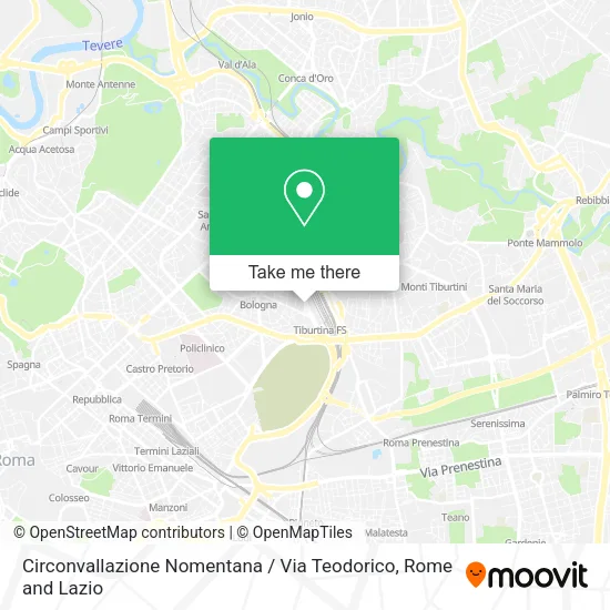 Circonvallazione Nomentana / Via Teodorico map