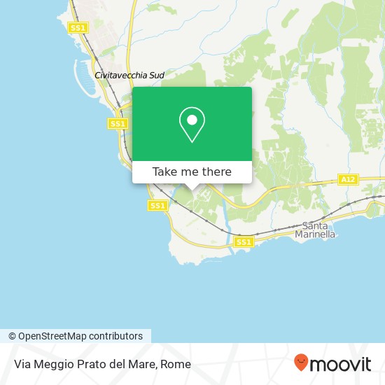 Via Meggio Prato del Mare map
