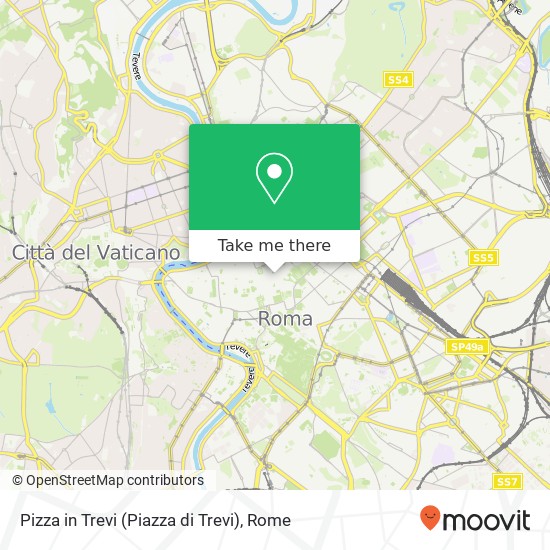 Pizza in Trevi (Piazza di Trevi) map