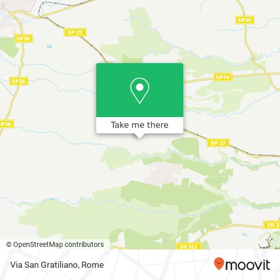 Via San Gratiliano map