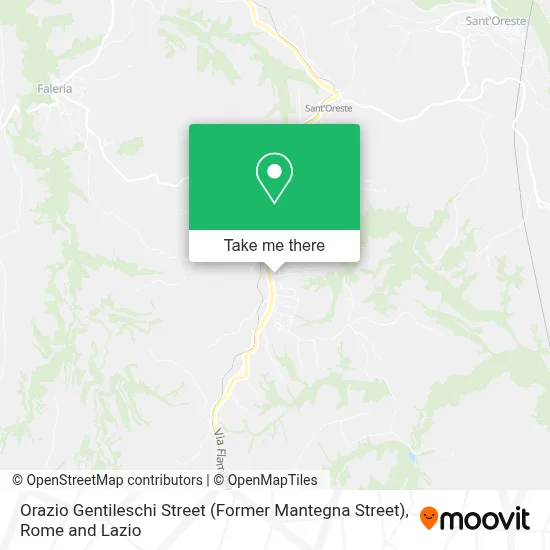 Orazio Gentileschi Street (Former Mantegna Street) map