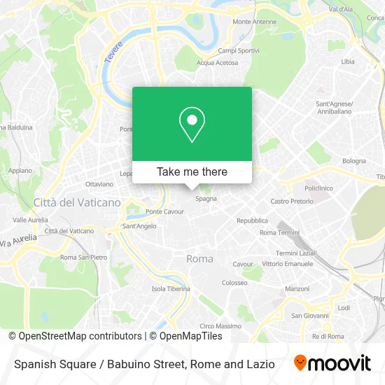 Spanish Square / Babuino Street map