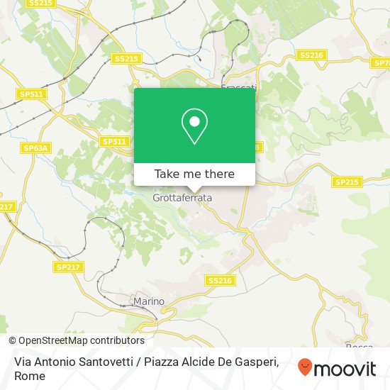 Via Antonio Santovetti / Piazza Alcide De Gasperi map