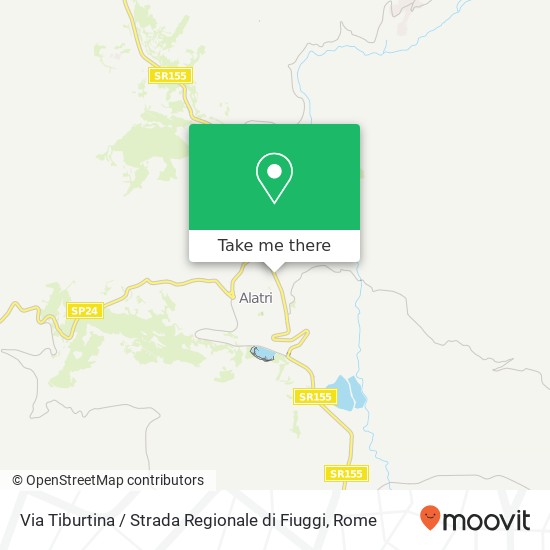 Via Tiburtina / Strada Regionale di Fiuggi map