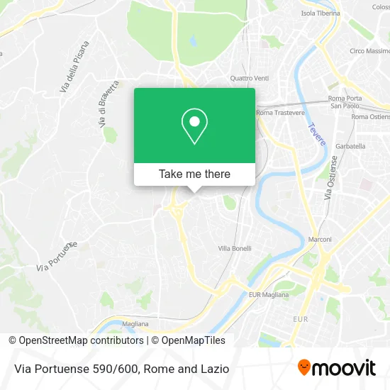 Via Portuense 590/600 map