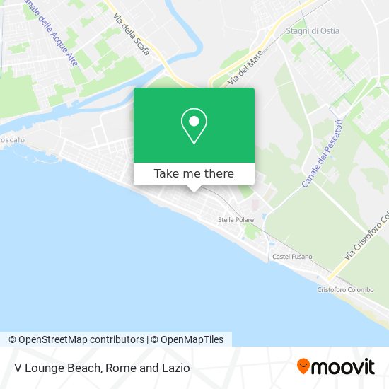 V Lounge Beach map