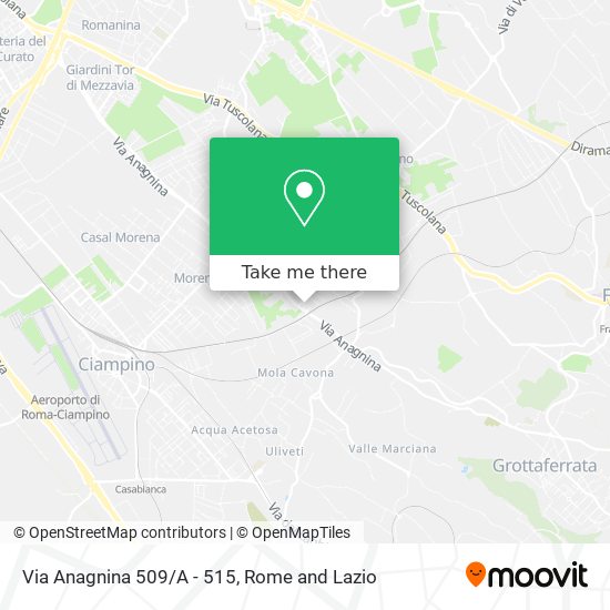 Via Anagnina 509/A - 515 map