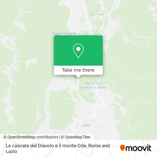 Le cascate del Diavolo e il monte Ode map