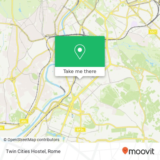 Twin Cities Hostel map