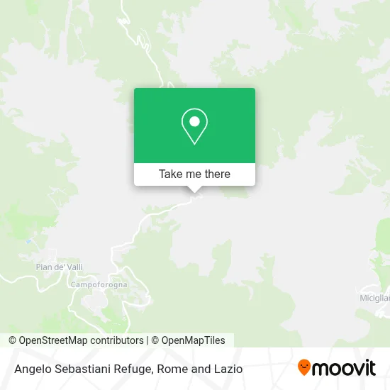 Angelo Sebastiani Refuge map