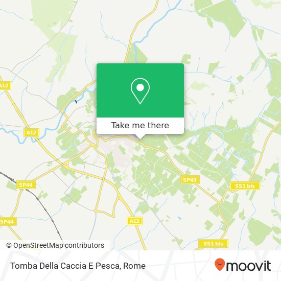 Tomba Della Caccia E Pesca map