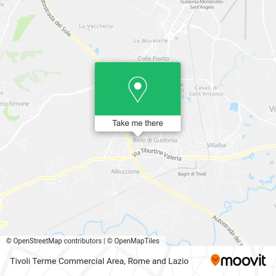 Tivoli Terme Commercial Area map
