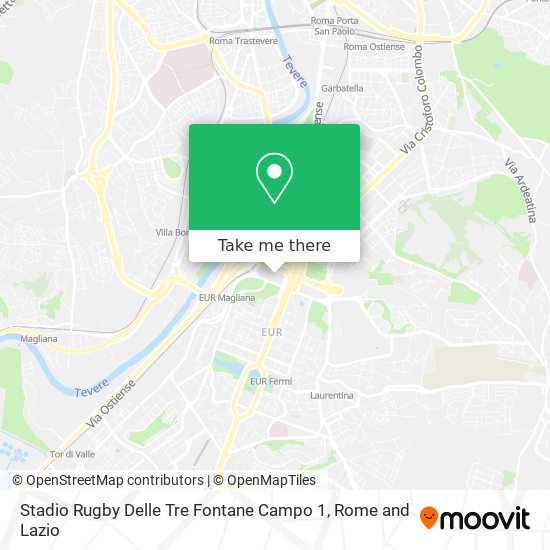 Stadio Rugby Delle Tre Fontane Campo 1 map
