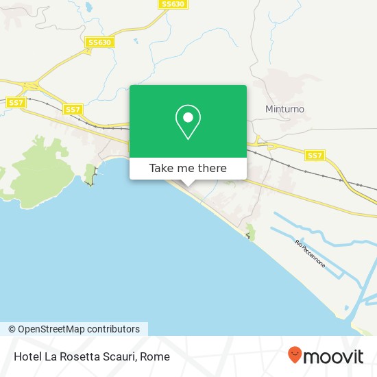 Hotel La Rosetta Scauri map