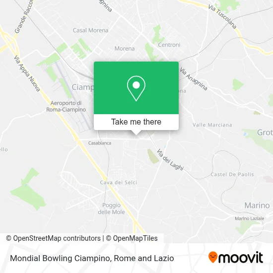 Mondial Bowling Ciampino map
