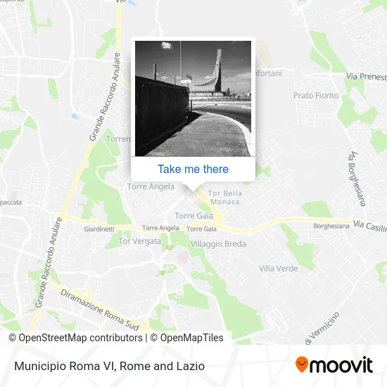 Rome VI Municipality map