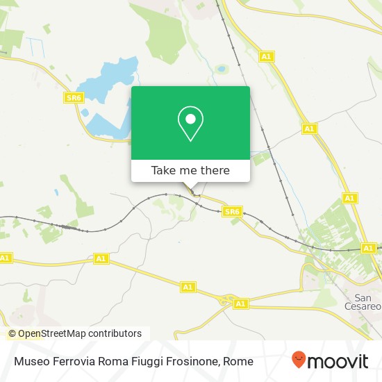 Museo Ferrovia Roma Fiuggi Frosinone map