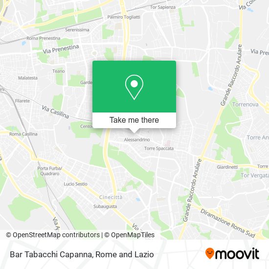 Bar Tabacchi Capanna map