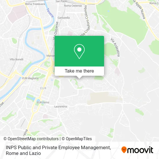 INPS Public and Private Employee Management map