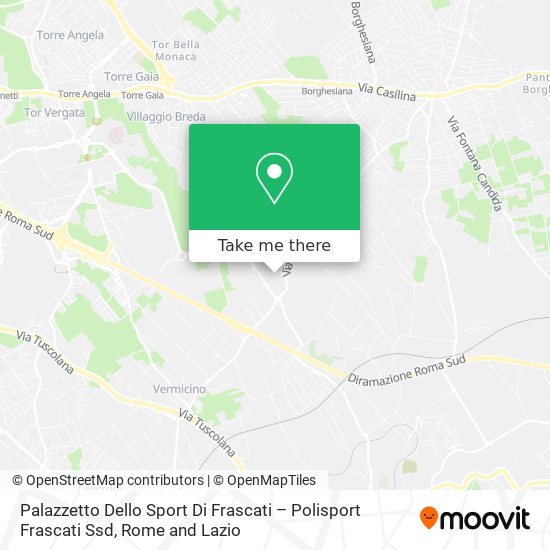 Palazzetto Dello Sport Di Frascati – Polisport Frascati Ssd map