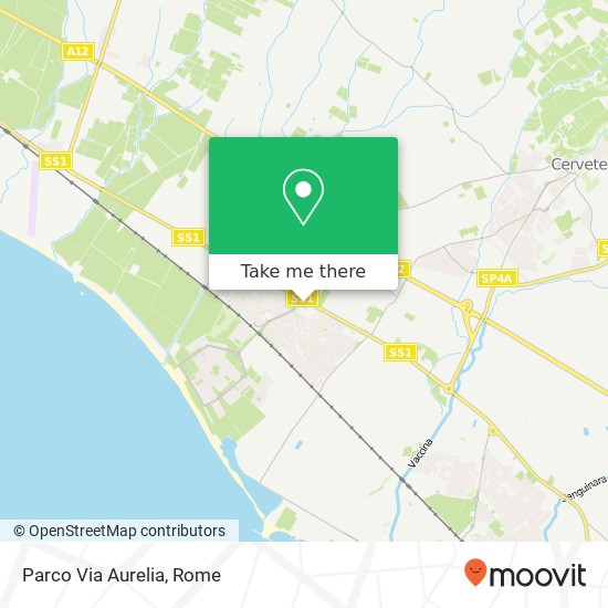 Parco Via Aurelia map