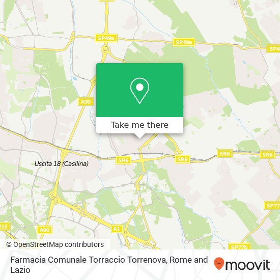 Farmacia Comunale Torraccio Torrenova map