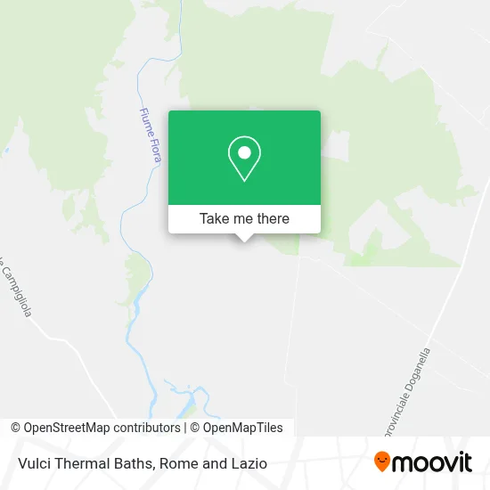 Vulci Thermal Baths map