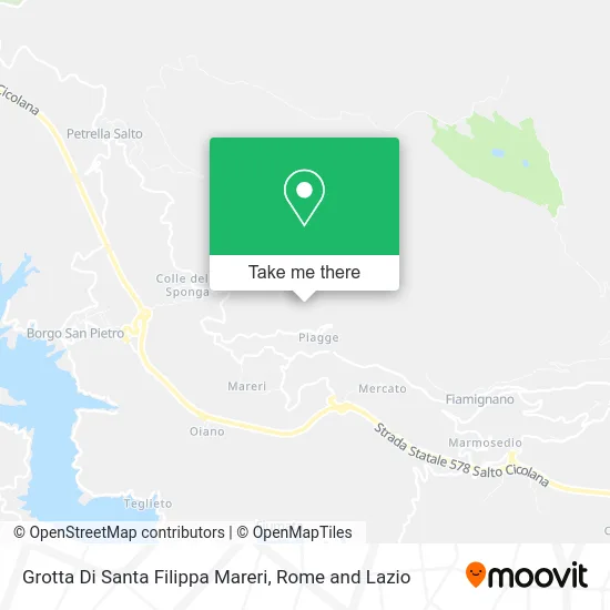 Grotta Di Santa Filippa Mareri map