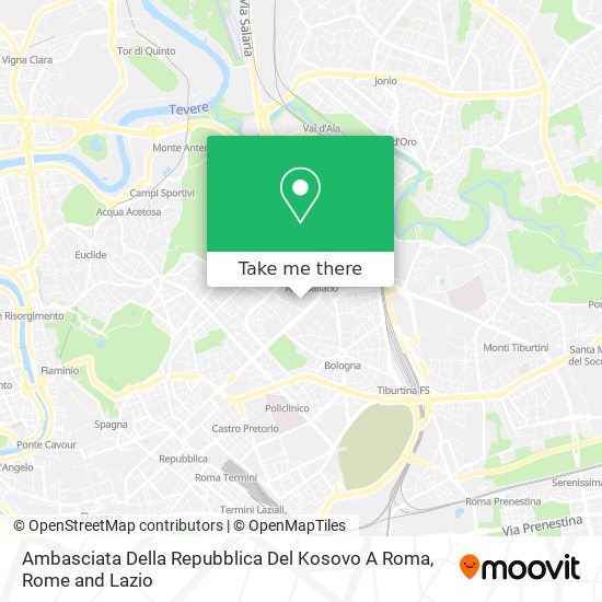 Ambasciata Della Repubblica Del Kosovo A Roma map