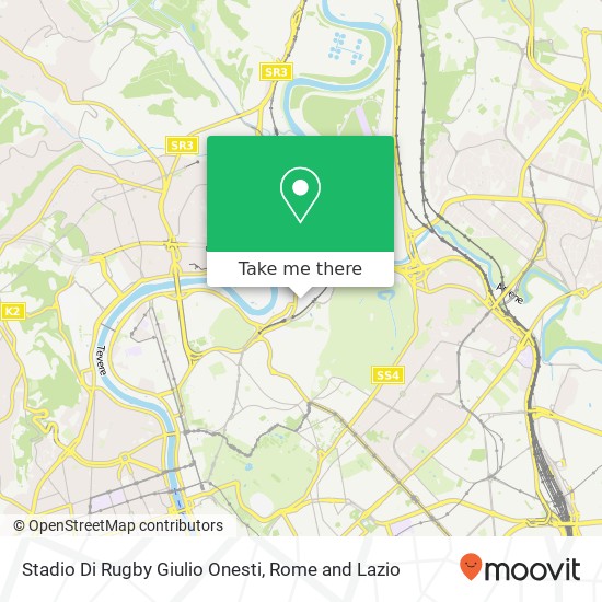 Stadio Di Rugby Giulio Onesti map