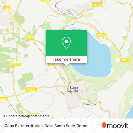 Zona Extraterritoriale Della Santa Sede map