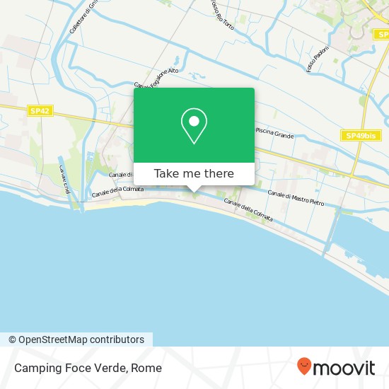 Camping Foce Verde map