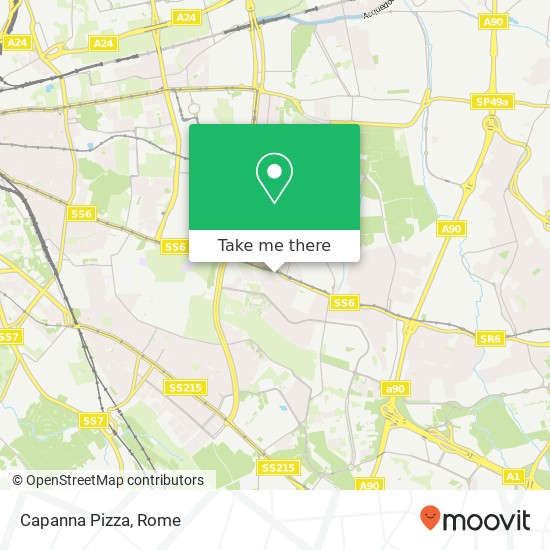 Capanna Pizza map