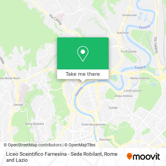 Liceo Sceintifico Farnesina - Sede Robilant map