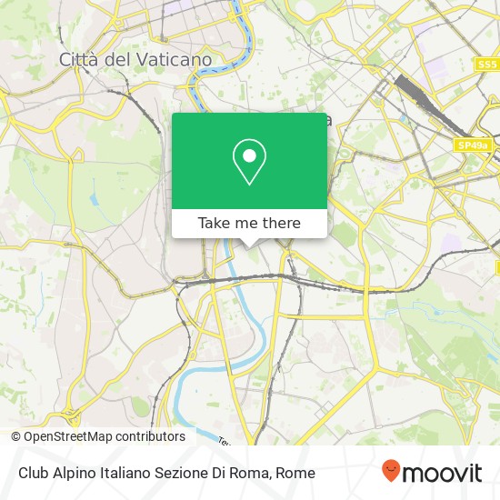 Club Alpino Italiano Sezione Di Roma map