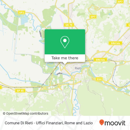 Comune Di Rieti - Uffici Finanziari map